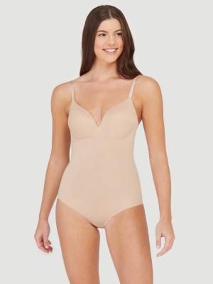Assets By Spanx Women's Shaping Micro Low Back Cupped Bodysuit Shapewear