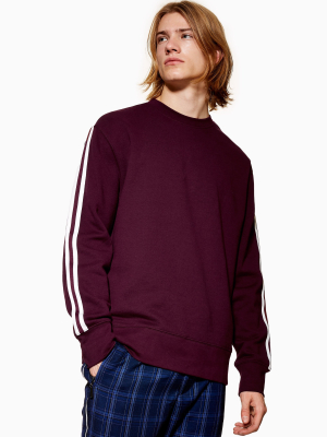 Burgundy Taping Sweatshirt