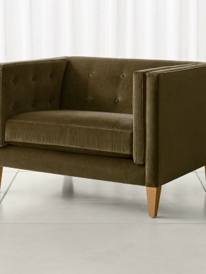 Aidan Velvet Tufted Chair And A Half