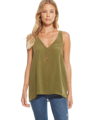 Silk Basics Strappy Back Double V Tank