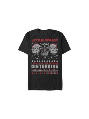 Men's Star Wars Ugly Christmas Lack Of Cheer Disturbing T-shirt