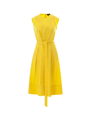 Fay Tie Belt Sleeveless Midi Dress