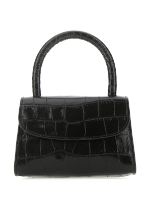 By Far Mini Embossed Shoulder Bag