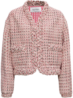 Valentino Braided Trim Tweed Jacket