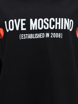 Love Moschino Logo Print Hoodie