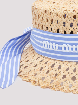 Miu Miu Interwoven Stripe-detailed Hat