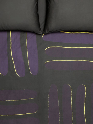 Panama Col. Yellow/purple - Artist Bedding Collection By Michele Rondelli