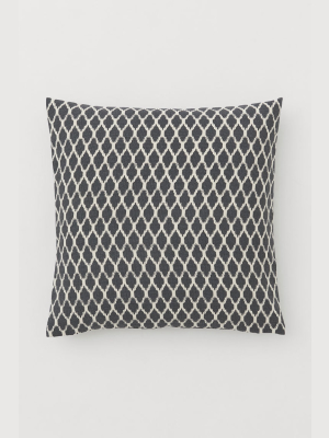 Patterned Cotton Cushion Cover