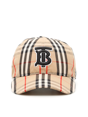 Burberry Monogram Checked Baseball Cap