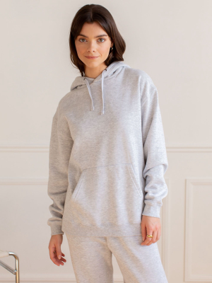 Oversized Boyfriend Hoodie / Grey Mix