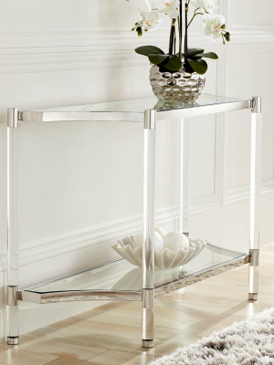 55 Downing Street Erica 48" Wide Clear Acrylic Console Table