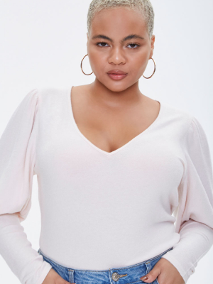 Plus Size Gigot Sleeve Top