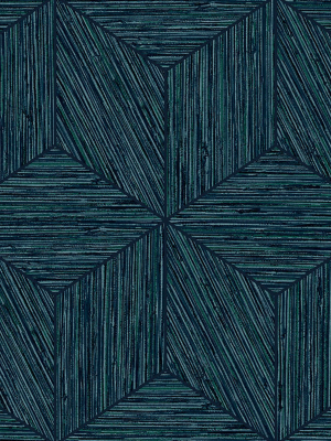 Grasscloth Geo Wallpaper In Teal From The Exclusives Collection By Graham & Brown