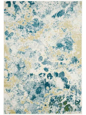 Watercolor Ivory/light Blue Area Rug