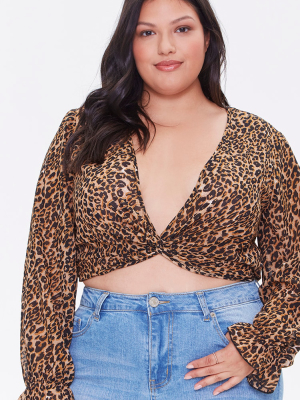 Leopard Print Crop Top