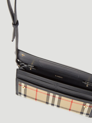 Burberry Vintage Check Crossbody Chain Wallet