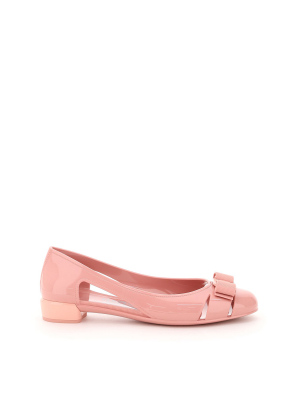 Salvatore Ferragamo Vara Bow Jelly Ballet Flats