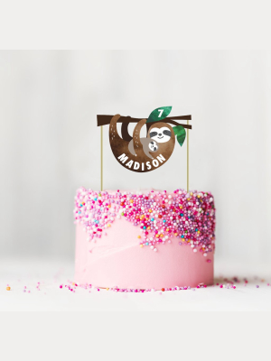 Sloth Cake Topper - Custom