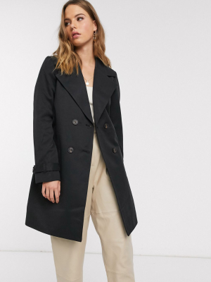 Vero Moda Tailored Mac In Black