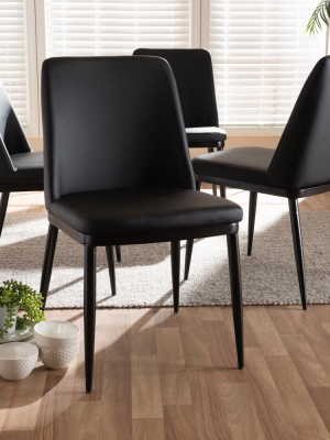 Dario Leather Dining Chair (set Of 4)