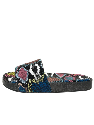 Lines01 Blue Snake Women's Sandal