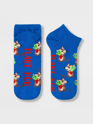 Women's "plant Mom" Low Cut Socks - Xhilaration™ Blue 4-10