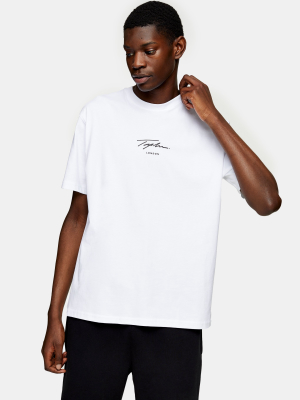 Signature White Split T-shirt