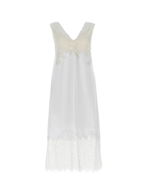 Prada Lace Insert Midi Dress