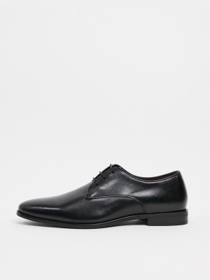 Walk London Alfie Lace Up Derby In Black Leather