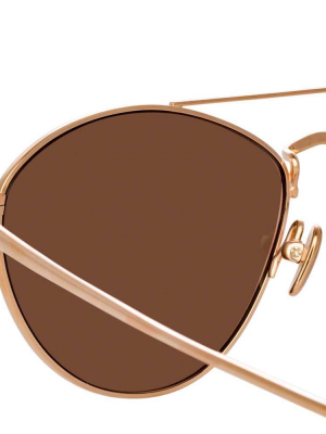 Linda Farrow Caine C3 Aviator Sunglasses