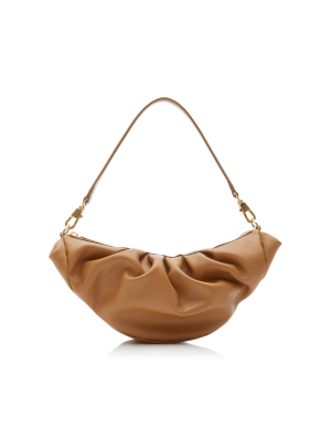 Croissant Leather Top Handle Bag