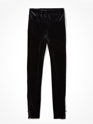 Ae Velvet Zip Highest-waisted Legging