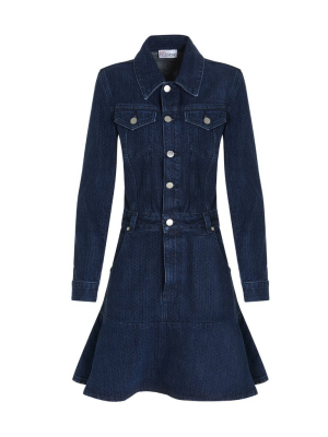 Redvalentino Denim Flare Mini Dress