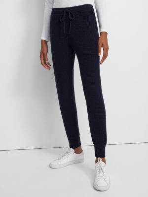 Jogger Pant In Waffle-knit Cashmere