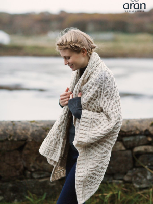 Plaited Celtic Blanket In Beige