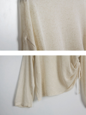 'chapple' Side Cinched Light Sweater (3 Colors)