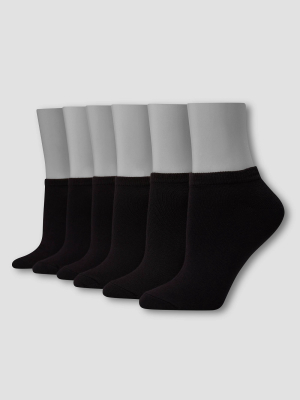 Hanes Premium 6 Pack Women's Comfort Soft Lightweight Low Cut Socks