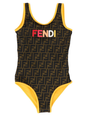 Fendi Kids Ff Motif Swimsuit