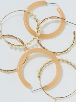 Aeo Dainty Hoop Earrings 3-pack