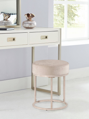 Swanson Backless 17.75" Vanity Stool White/bone - Hillsdale Furniture