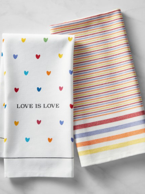 Love Is Love Towels, Set Of 2