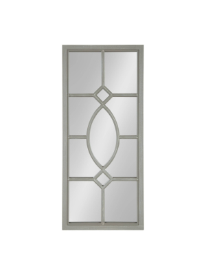 13" X 30" Cassat Framed Wall Accent Mirror Gray - Kate And Laurel