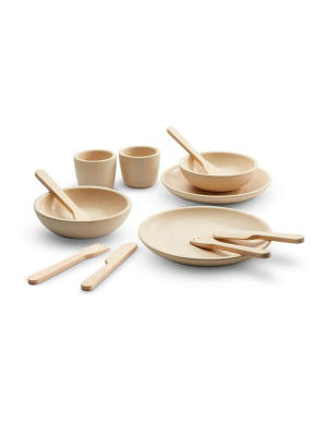 Plan Toys Rubberwood Modern Tableware Set