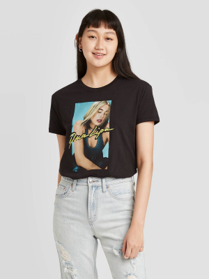 Women's Dua Lipa Short Sleeve Graphic T-shirt - Black