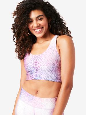 Pink Python Hi-shine Sports Bra