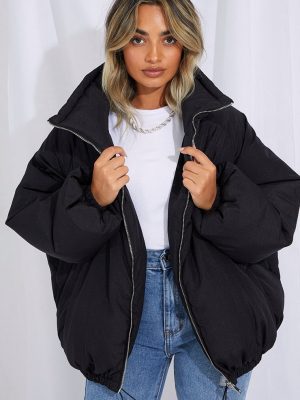 Petite Black Extreme Oversized Puffer Jacket