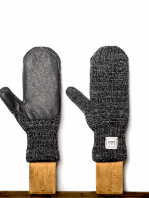 Ragg Wool + Leather Mittens