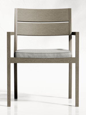 Regatta Grey Wash Dining Chair With Cement Revolution Fabric Cushion