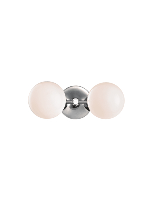 Fleming 2 Light Bath Bracket Polished Nickel