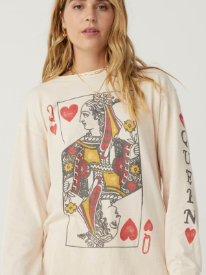 Queen Of Hearts Oversized Long Sleeve